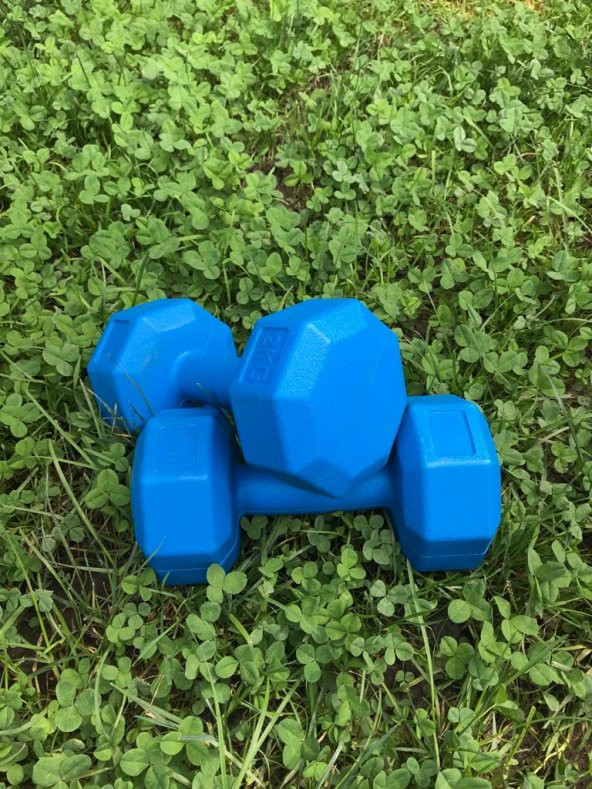 Leyaton Dambıl Seti Köseli Vınyl 2 kg Ağırlık Seti 2 Kg x 2 Adet  4 Kg - 3