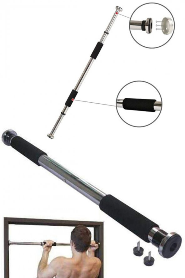 Buffer Kapı Barfiks Çubuğu 60-100 Cm Ayarlanabilir Barfiks Çekme Demiri Barfiks Aleti - 2