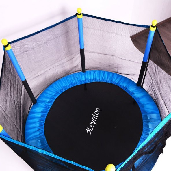 Leyaton Fileli Korumalı 140 Cm Çocuk Trampolini 55 İnç Trambolin - 2