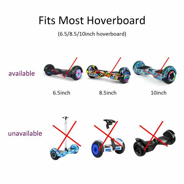 Leyaton Hoverkart Go Kart 6.5 "8.5" 10 "Scooter Hoverboard için Ayarlanabilir Hover GoKart Kırmızı - 2