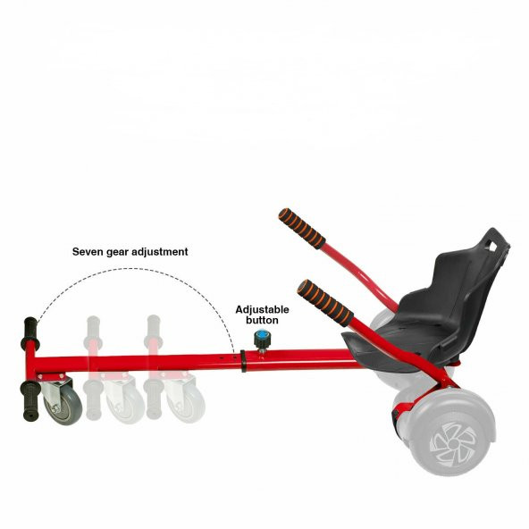 Leyaton Hoverkart Go Kart 6.5 "8.5" 10 "Scooter Hoverboard için Ayarlanabilir Hover GoKart Kırmızı - 6