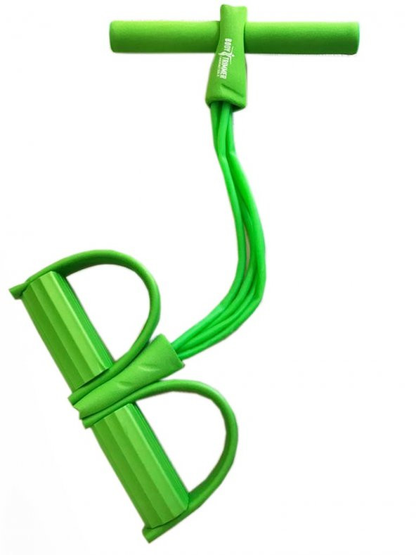 Body Trimmer Body Trimmer 4 Lastikli Egzersiz Aleti El Ayak Direnç Yayı Lastiği Yeşil