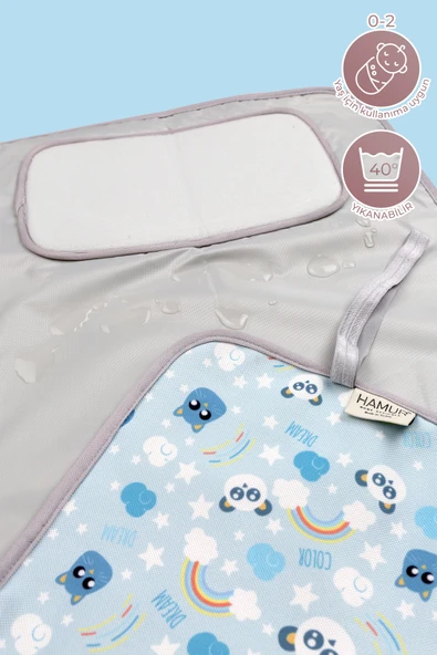 Anne Bebek Bakım Örtüsü Alez Yenidoğan Alt Açma Değiştirme Dream Organizer Pedi Minderi Çift Taraflı - 3