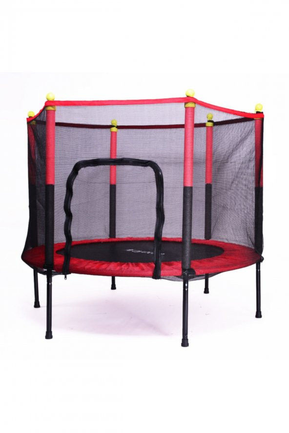 Leyaton Fileli Büyük Boy Trambolin 140 Cm Çap Kırmızı - 3