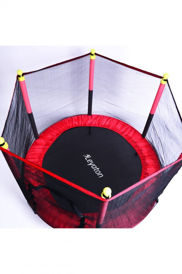 Leyaton Fileli Büyük Boy Trambolin 140 Cm Çap Kırmızı - 4