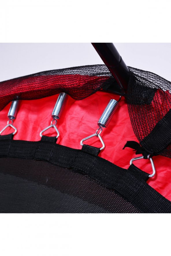 Leyaton Fileli Büyük Boy Trambolin 140 Cm Çap Kırmızı - 6