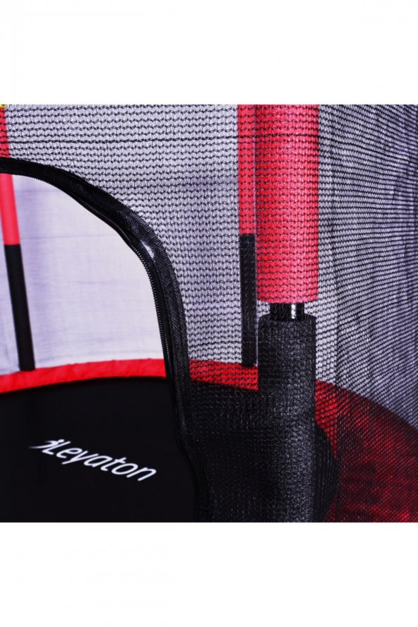 Leyaton Fileli Büyük Boy Trambolin 140 Cm Çap Kırmızı - 8