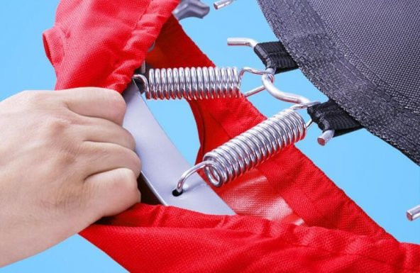 Leyaton 102 cm Deluxe Trampolin (40 inç Trambolin) KIRMIZI - 2