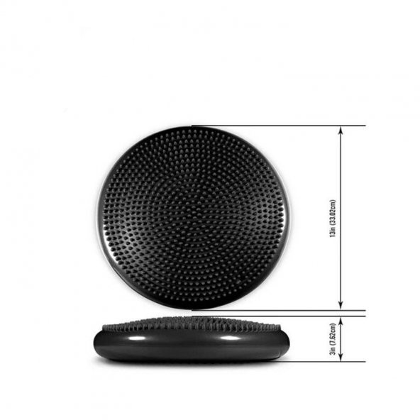 Leyaton Denge Diski Balance Trainer Denge Topu Pilates Balans Disk Siyah - 3