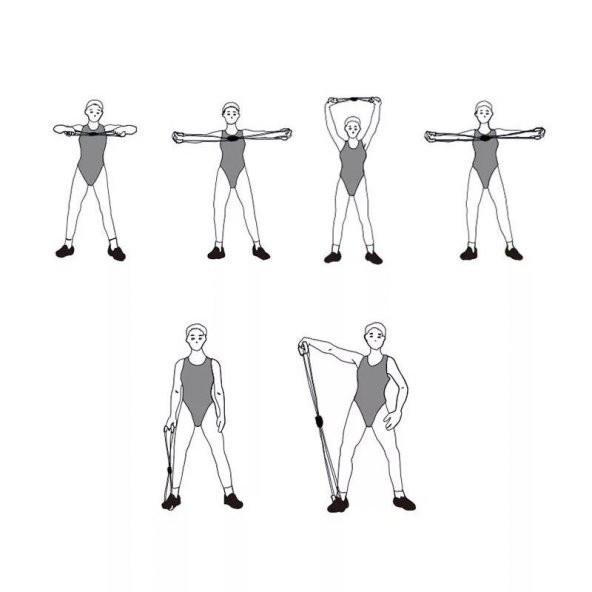 Clifton Pilates İpi Jimnastik Lastiği Egzersiz Bant Yoga Plates Lastik Spor Kondisyon Direnç Lastiği Mavi - 3