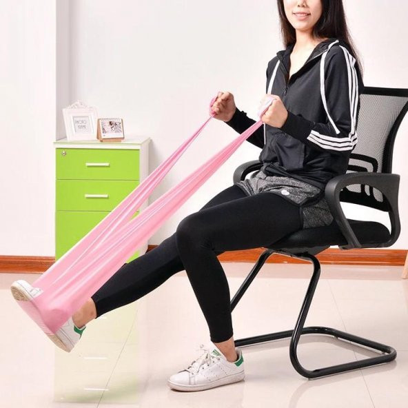 Leyaton Pilates Bandı Pilates Lastiği Jimnastik Plates Lastiği 120x15 cm - 2