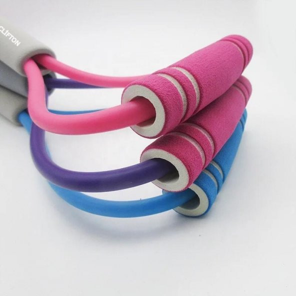 Clifton Pilates İpi Jimnastik Lastiği Egzersiz Bant Yoga Plates Lastik Spor Kondisyon Direnç Lastiği Mor - 3