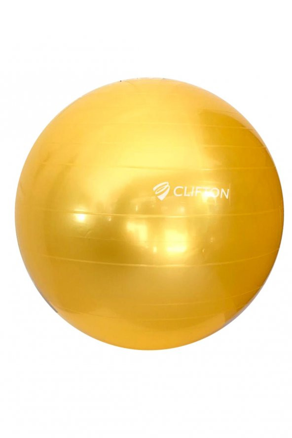 Clifton 65 cm Fitilli Pilates Topu Sarı + Pompa - 2