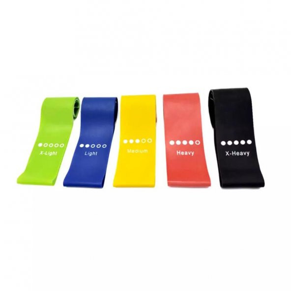 Clifton Aerobik Band Pilates Plates Yoga Fitness Squat Çalışma Lastiği Latex Egzersiz Siyah - 4
