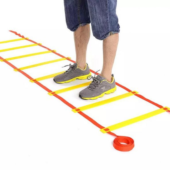 Antrenman Merdiveni 4 Metre 10 Çubuklu İdman Merdiveni Kırmızı - 2