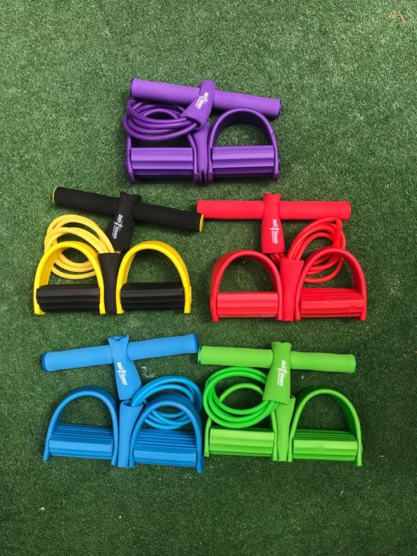 Body Trimmer Egzersiz Aleti El Ayak Egzersiz 4lü Direnç Lastiği Mavi - 3