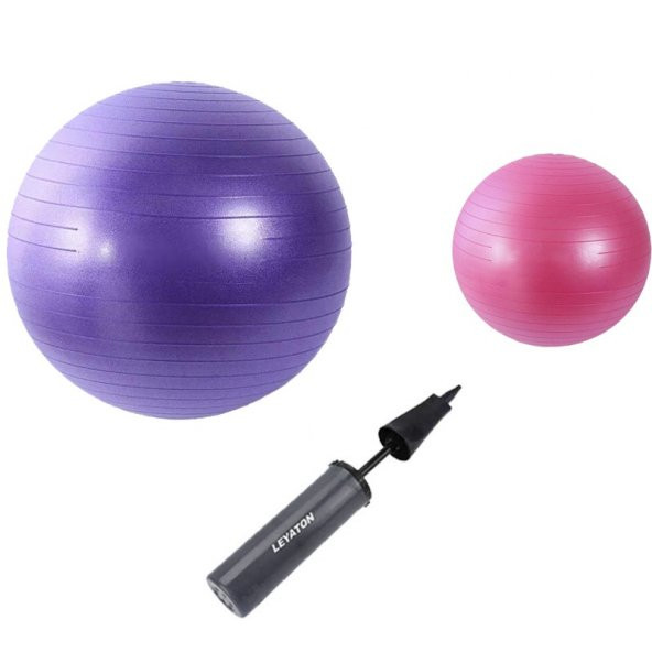 Pilates Top 65 Cm Mor  25 Cm Pilates Topu 2li Set