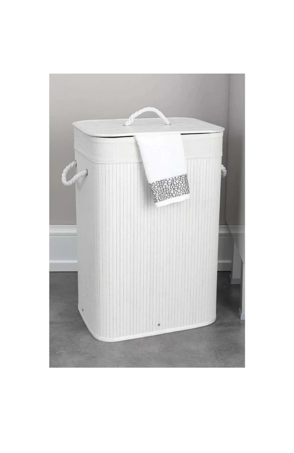 DURNES - BAMBU KATLANABİLİR ÇAMAŞIR SEPETİ - DOĞAL - 9