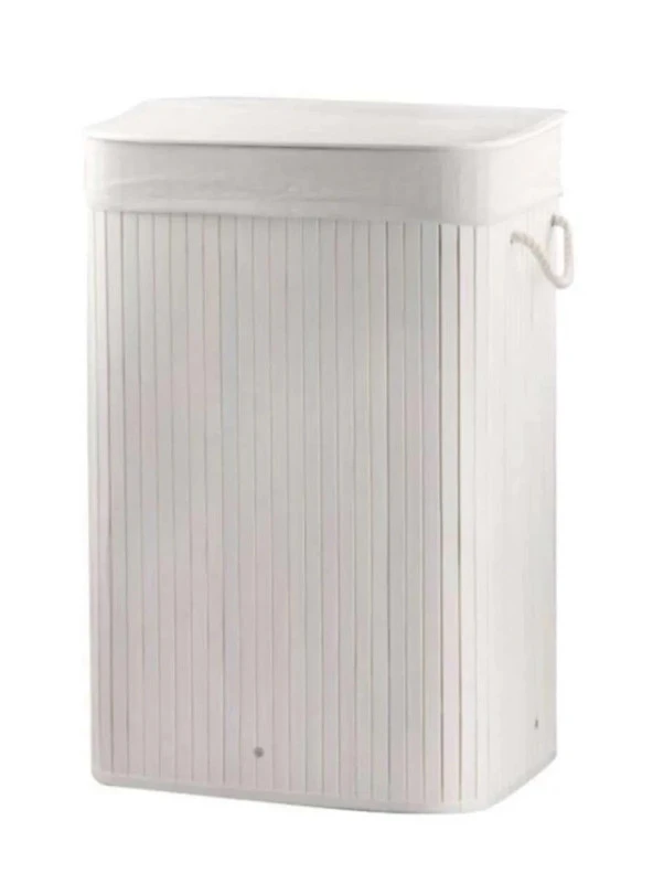 DURNES - BAMBU KATLANABİLİR ÇAMAŞIR SEPETİ - DOĞAL - 10