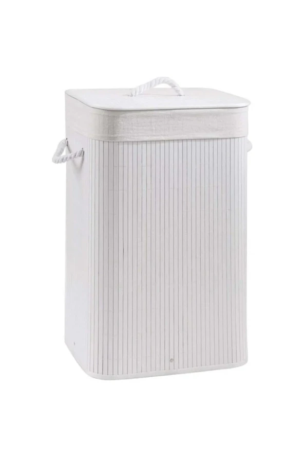 DURNES - BAMBU KATLANABİLİR ÇAMAŞIR SEPETİ - DOĞAL - 11