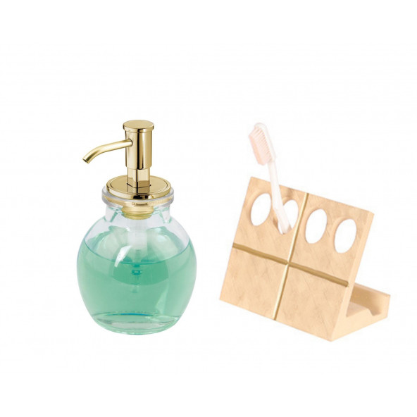 ZBOSP-C226 SIVI SABUNLUKDİŞ FIRÇALIK 2 Lİ BANYO SETİALTIN OVAL ürün görseli