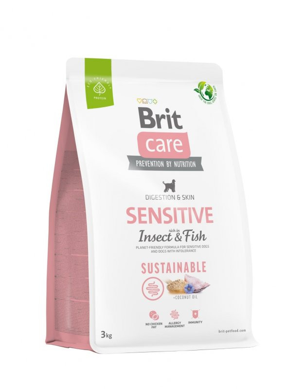 Brit Care Sensitive Hassas Ciltlere Sahip Balıklı Larvalı Tahılsız Yetişkin Köpek Maması 3 Kg