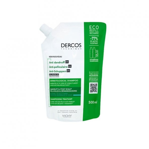 Dercos Kepek Karşıtı Yeniden Doldurulan Normal Ve Yağlı Saçlara Özel Şampuan 500ml