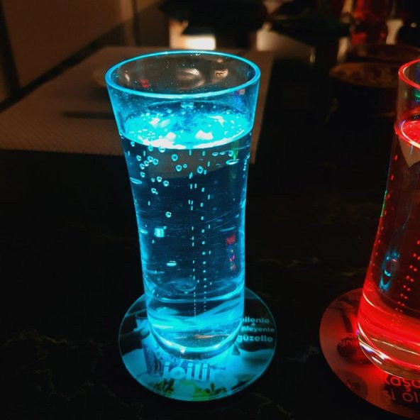 Veraart Işıklı Rakı Ya Bilenle Ya Dinleyenle Ya Güzelle İçilir Bardak Altlığı 2 li - 6