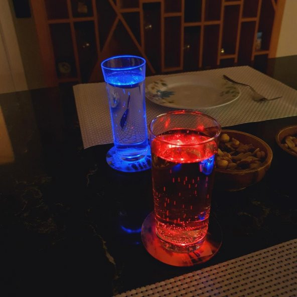 Veraart Işıklı Rakı Ya Bilenle Ya Dinleyenle Ya Güzelle İçilir Bardak Altlığı 2 li - 7