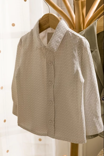 Kadife Görünümlü Papyonlu Ceket Gömlek Pantolon Bayramlık Erkek Çocuk Takım Elbise 3'lü 13817 - 4