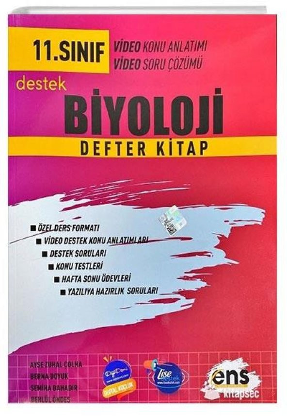 11. Sınıf Biyoloji Destek Defter Kitap ENS Yayıncılık