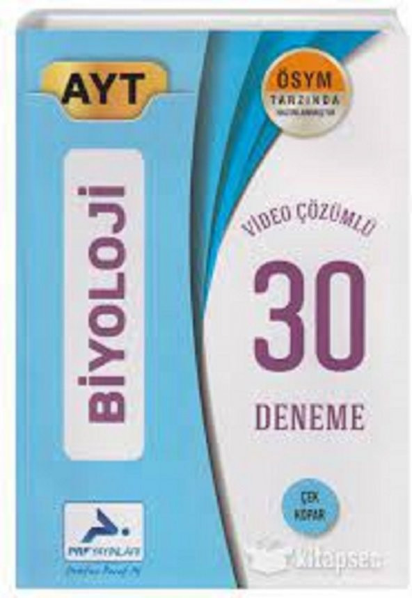 PRF AYT BİYOLOJİ VİDEO ÇÖZÜMLÜ 30 BRANŞ DENEMESİ
