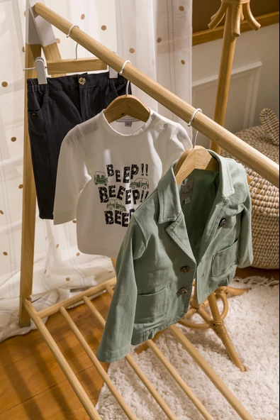 Gabardin Ceket Pantolon Badi Bayramlık Erkek Çocuk Spor Takım Elbise 3'lü 13818 - 7