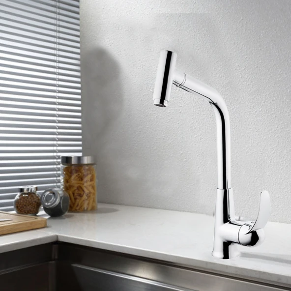 Venita Pirinç Başlıklı Spiralli Mutfak Evye Bataryası