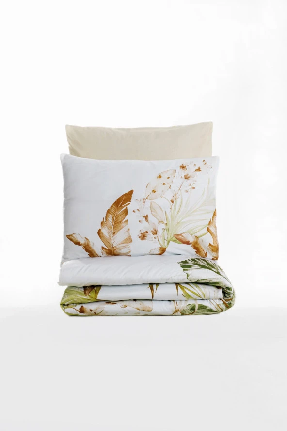 Cotton Box Saten Çift Kişilik Nevresim Takımı Luster Bej - Resim 3