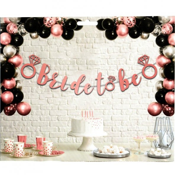 Bride To Be Kaligrafi Banner - Bakır