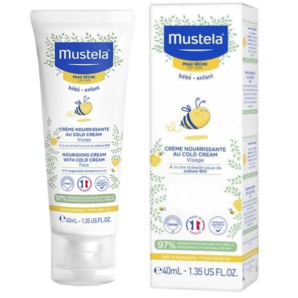 Mustela Cold Cream İçeren Besleyici Yüz Kremi 40 ml