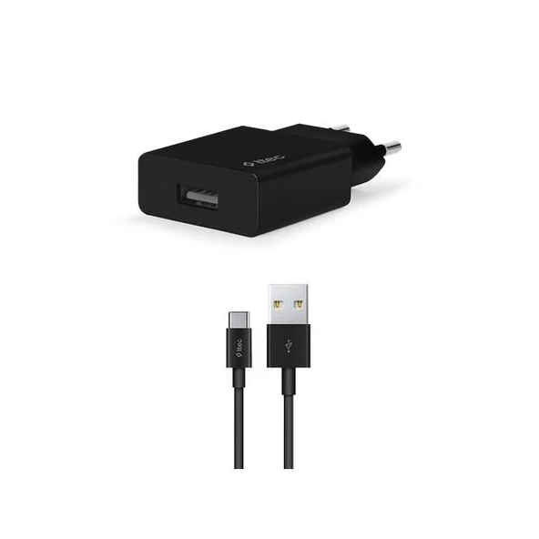 Ttec 2SCS20CS Smartcharger Seyahat Şarj Aleti 2.1A + Type-C Kablo Siyah