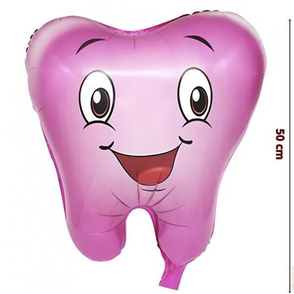 Diş Folyo Balon 50 cm - Pembe - 2