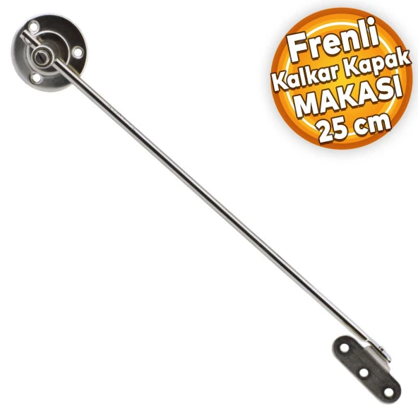 Kalkar Kapak Makası Frenli Dolap Çekmece Metal 25 Cm Sessiz Açma Kapama Amortisör Piston Nikel Bar