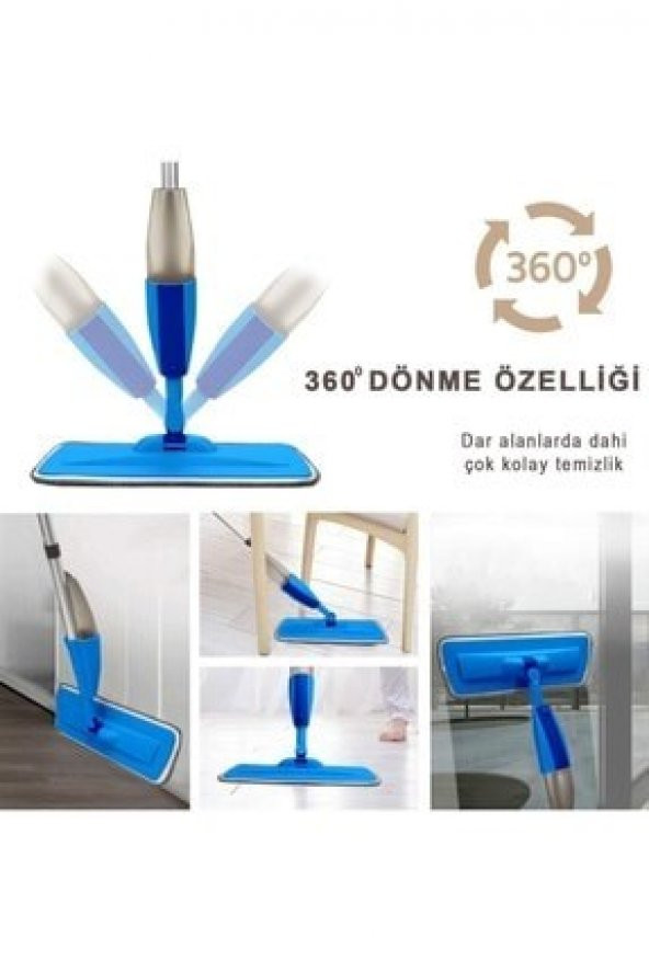 DURNES Sprey Mop Yedek Bezli Deterjan Hazneli Paspas Temizlik Seti 1 - 2