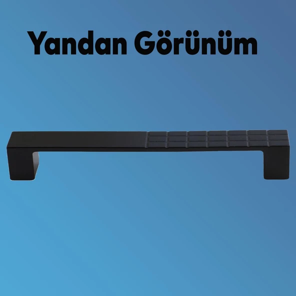 Bihter Desenli Mobilya Mutfak Dolabı Çekmece Dolap Kulpu Kulpları Kulbu Siyah 128 Mm Metal Kulp - 5