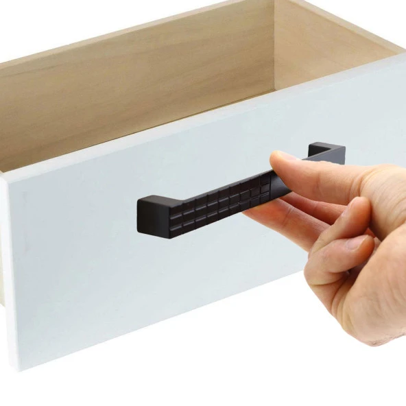 Bihter Desenli Mobilya Mutfak Dolabı Çekmece Dolap Kulpu Kulpları Kulbu Siyah 160 Mm Metal Kulp - 3