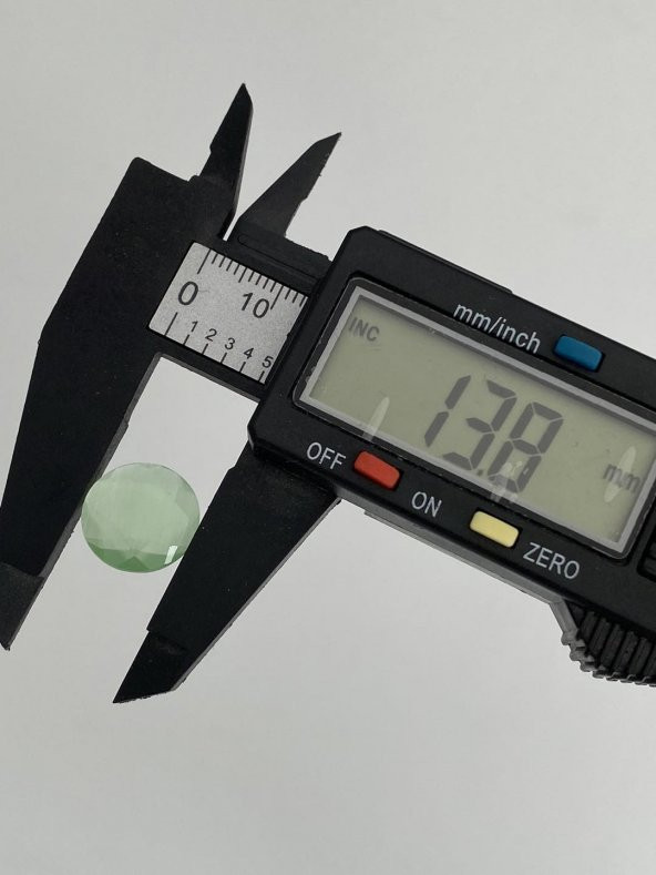 Faset Kesim Kedi Gözü Taş 14mm Yeşil 1 Adet - 4