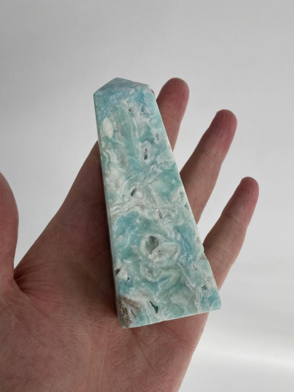 Hemimorfit Doğal Taş ve Kristal Kule 270 Gram 105mm - 6