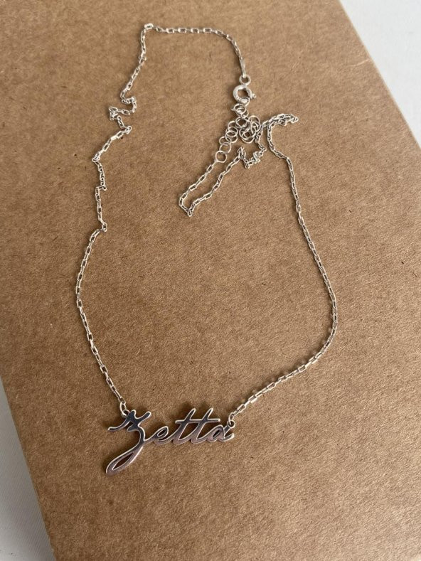 Zetta Yazılı 925 Ayar Gümüş Kolye 2,30 Gram - 3