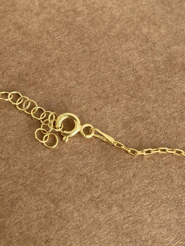 Josifina Yazılı 925 Ayar Sarı Gümüş Kolye 2,20 Gram - 3