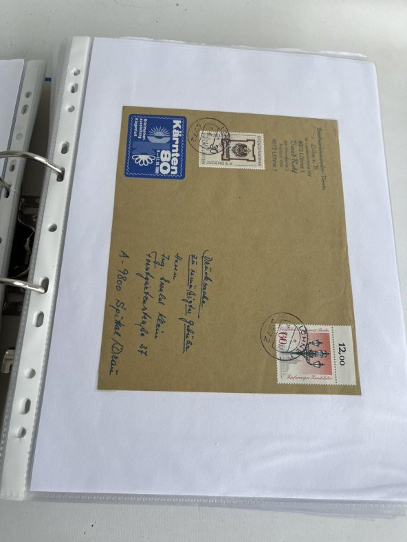 Almanya Pullu Zarf Koleksiyon Albümü 290 Adet - Yabancı Pullu Zarf C-89 - 9