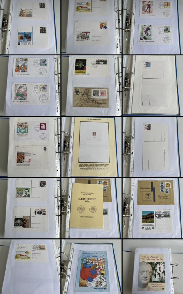 Almanya Pullu Zarf Koleksiyon Albümü 250 Adet - Yabancı Pullu Zarf C-90 - Resim 2