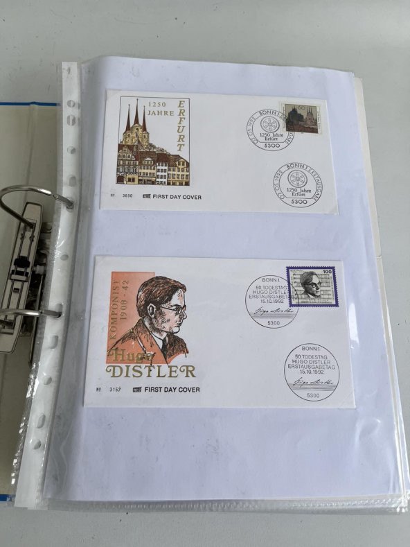 Almanya Pullu Zarf Koleksiyon Albümü 250 Adet - Yabancı Pullu Zarf C-90 - Resim 4